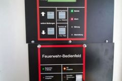 Feuerwehrbedientafel der Brandmeldeanlage