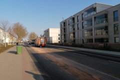 Säuberung der Straße durch Spezialfahrzeug